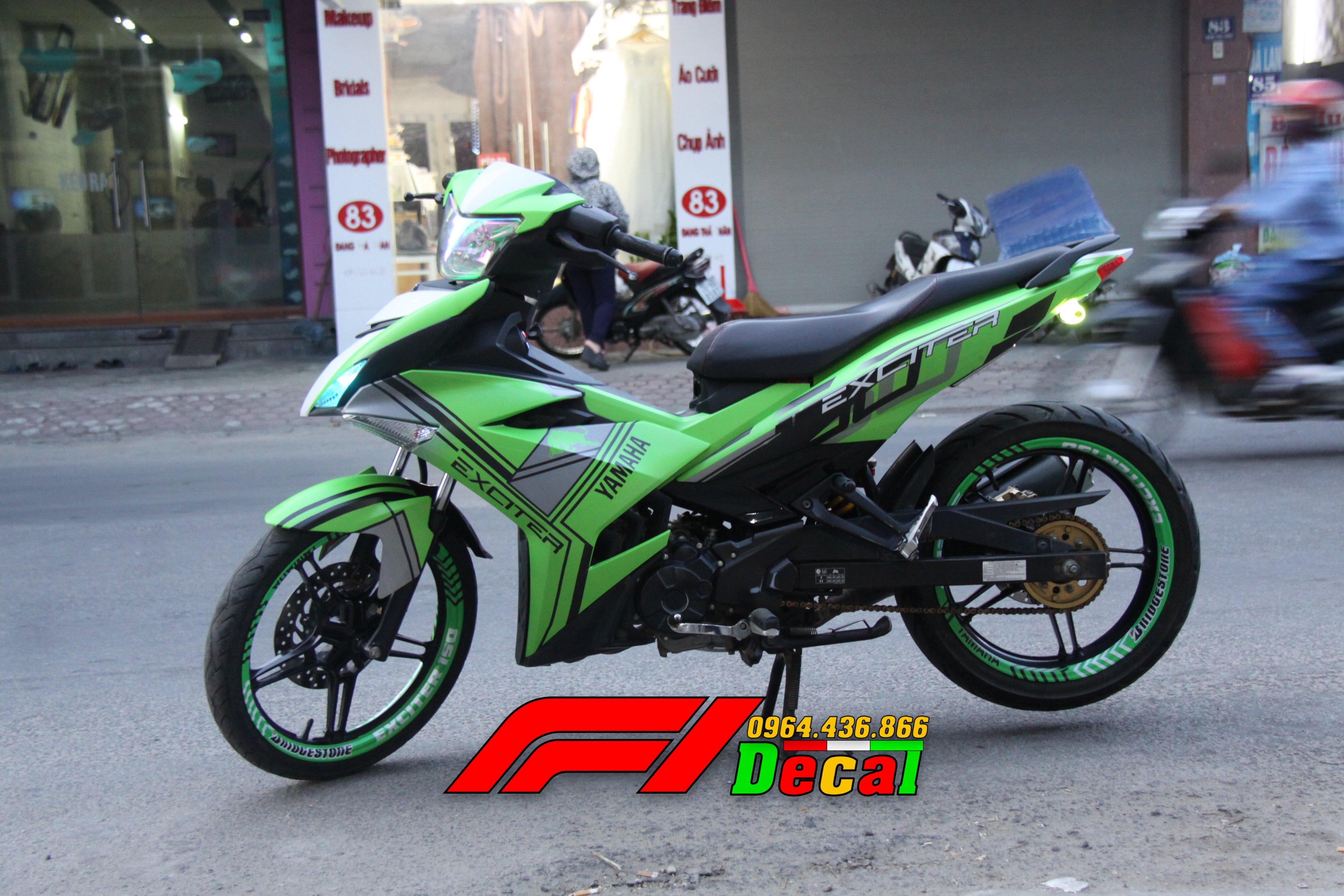 Tem trùm exciter 150 xanh nõn chuối