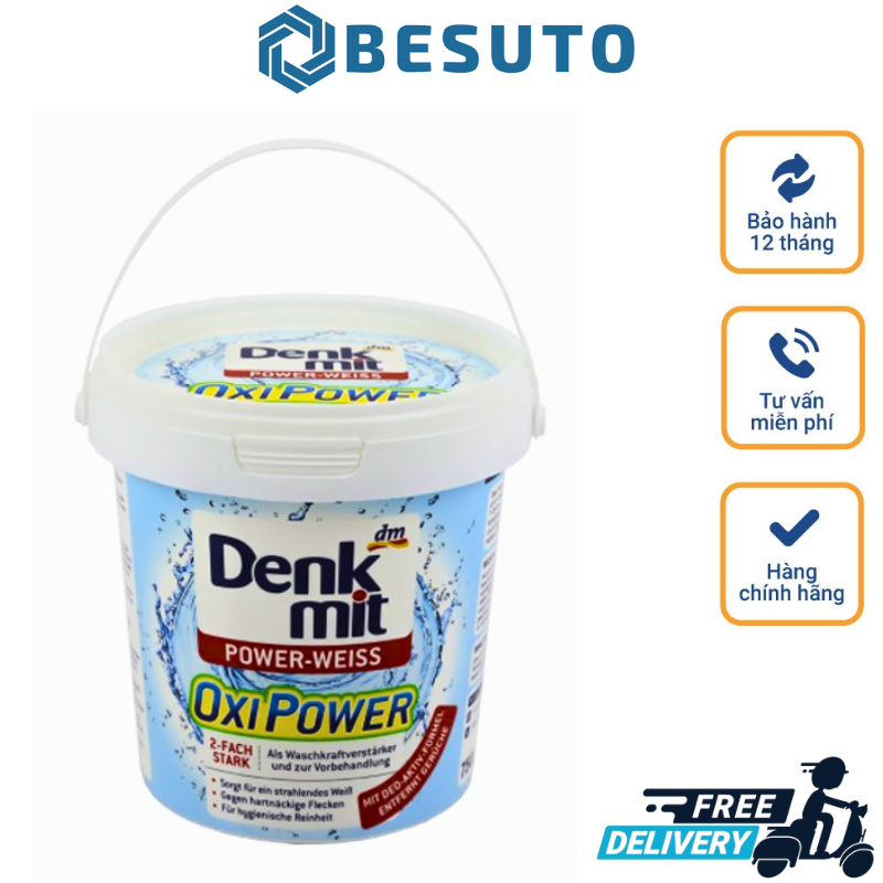 Denkmit Oxi Power Weiss Laundry Detergent, For White Clothes, Box of 750g, Imported from Germany