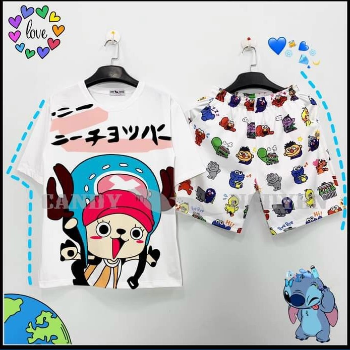 Đồ Bộ Đùi 3D Cartoon Hoạt Hình Em Bé Nhật Bản Tóc Hồng Đáng Yêu  Vải Coton Thoáng Mát  Đồ Bộ Style Hàn Quốc Hot Trend Dễ Thương  Đồ Bộ Nam Nữ Mặc Nhà Xinh Xắn TTSLB0205