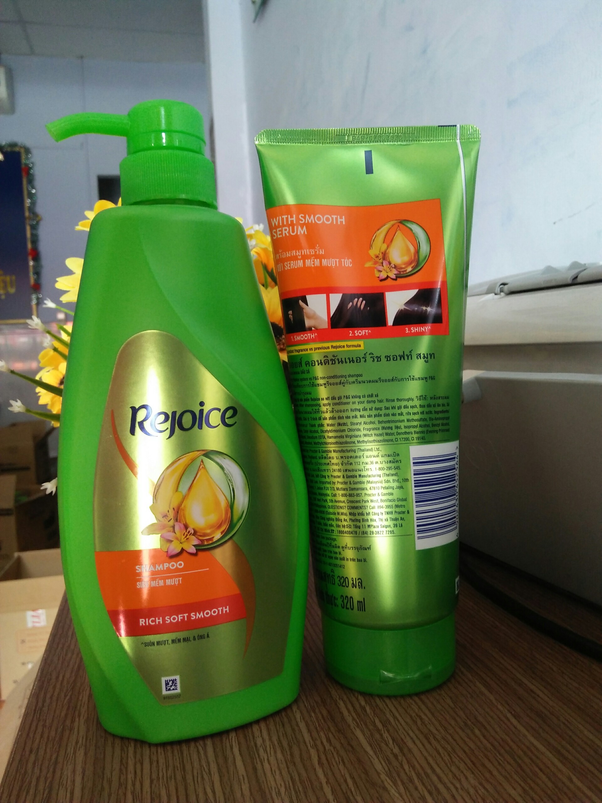 Combo dầu gội Rejoice 650g +dầu xả Rejoice 320ml