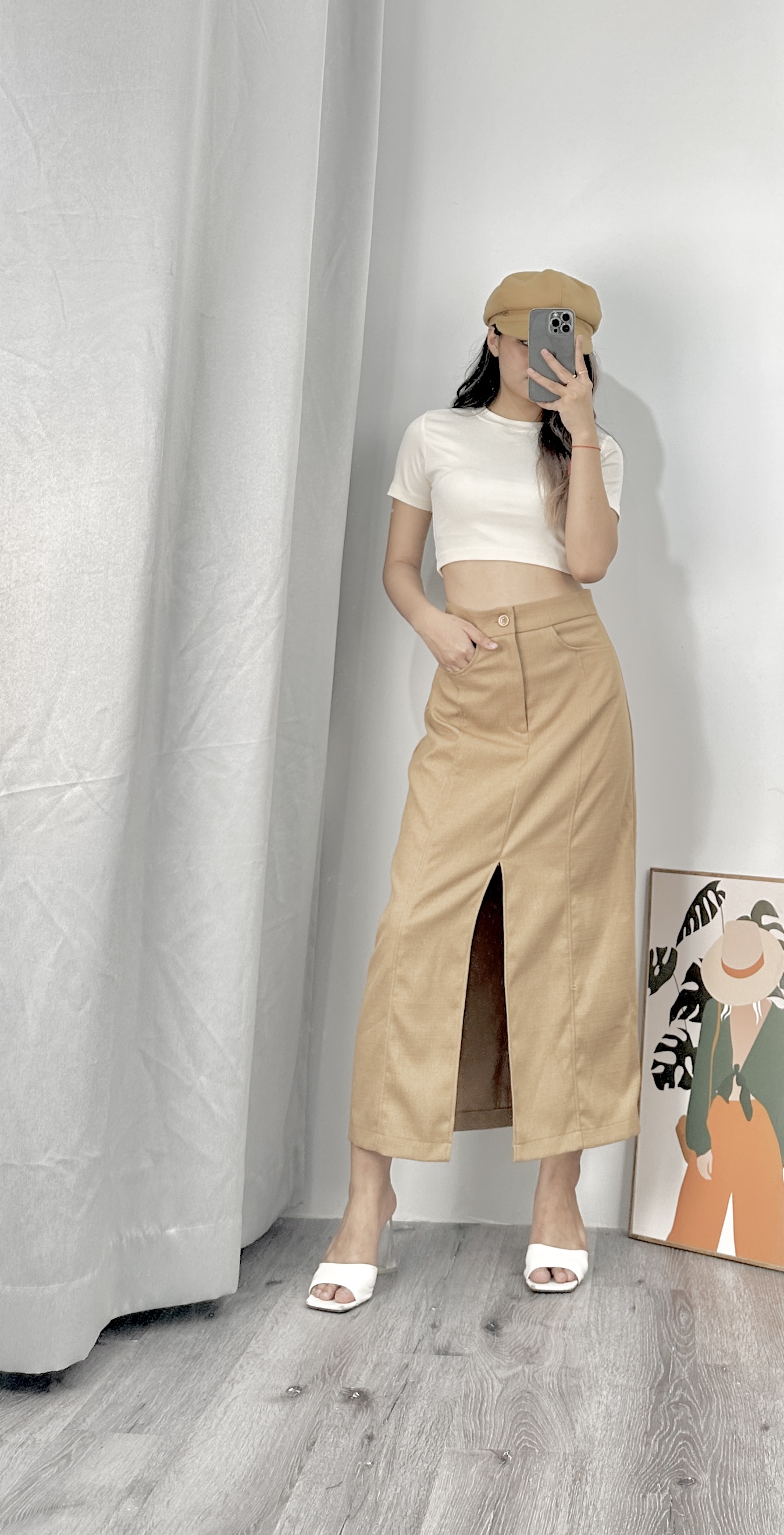 Chân váy dài xẻ tà HOTTREND