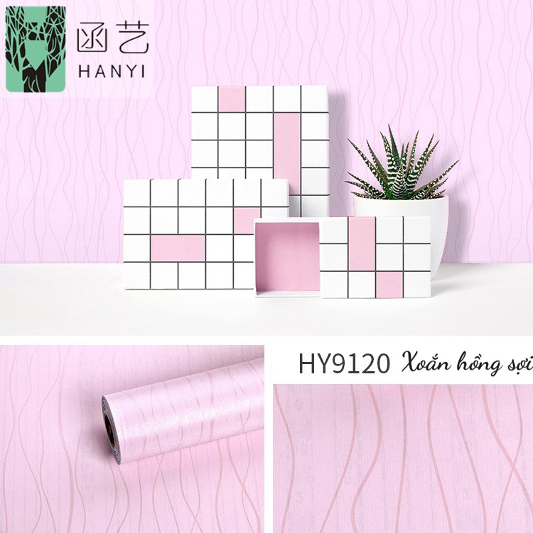 Cuộn 10 Mét Giấy Dán Tường Khổ 45cm Có Keo KS010 - Xoắn Sợi