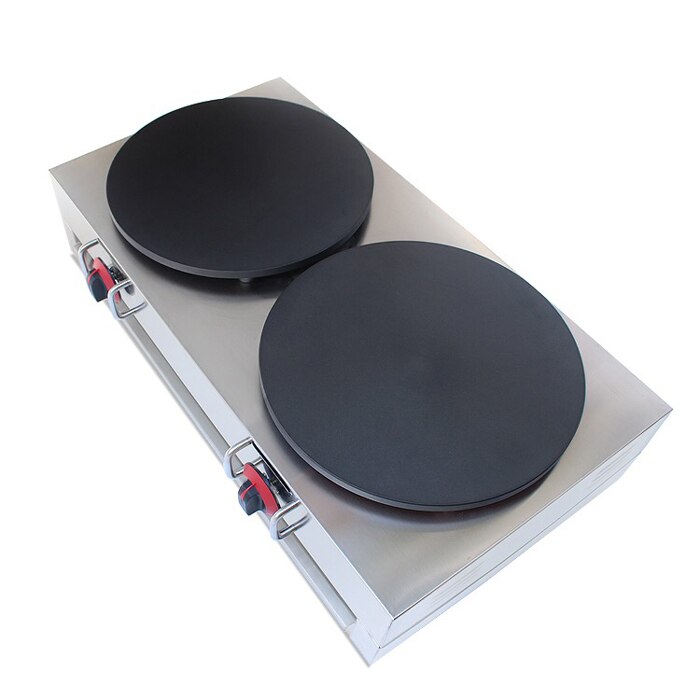 Gas Type Crepe Makers 6000W Double Pan Crepe Makers Commercial Pancake Baking Machine FYA-2R