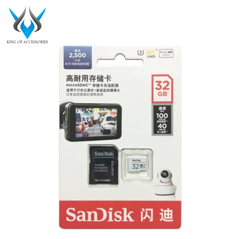 [HCM]Thẻ nhớ microSDXC Sandisk High Endurance 32GB V30 UHS-I U3 4K - tốc độ R100MB/s W40MB/s chuyên camera quay đến 10000 giờ - Phụ Kiện 1986
