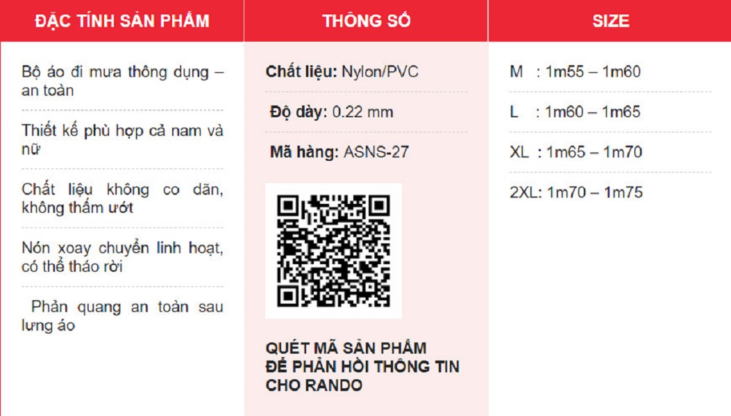 Bộ Áo Mưa Best Chính Hãng Rando