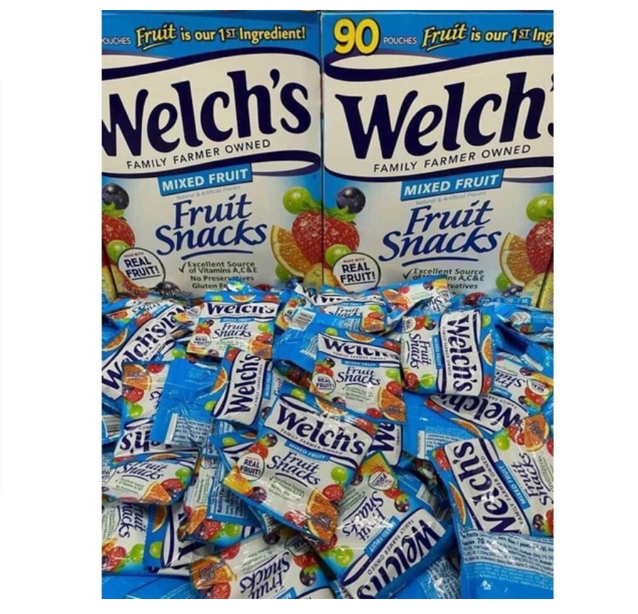 Thùng 2KG - 90 bịch kẹo dẻo trái cây Welch’s Mixed Fruit