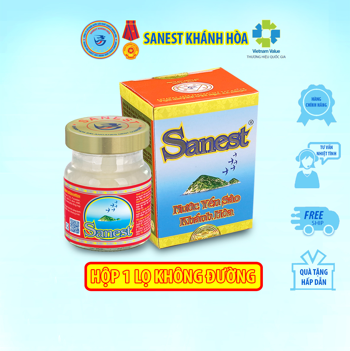 [COMBO 30 LỌ] Nước Yến sào Khánh Hòa Sanest 70ml