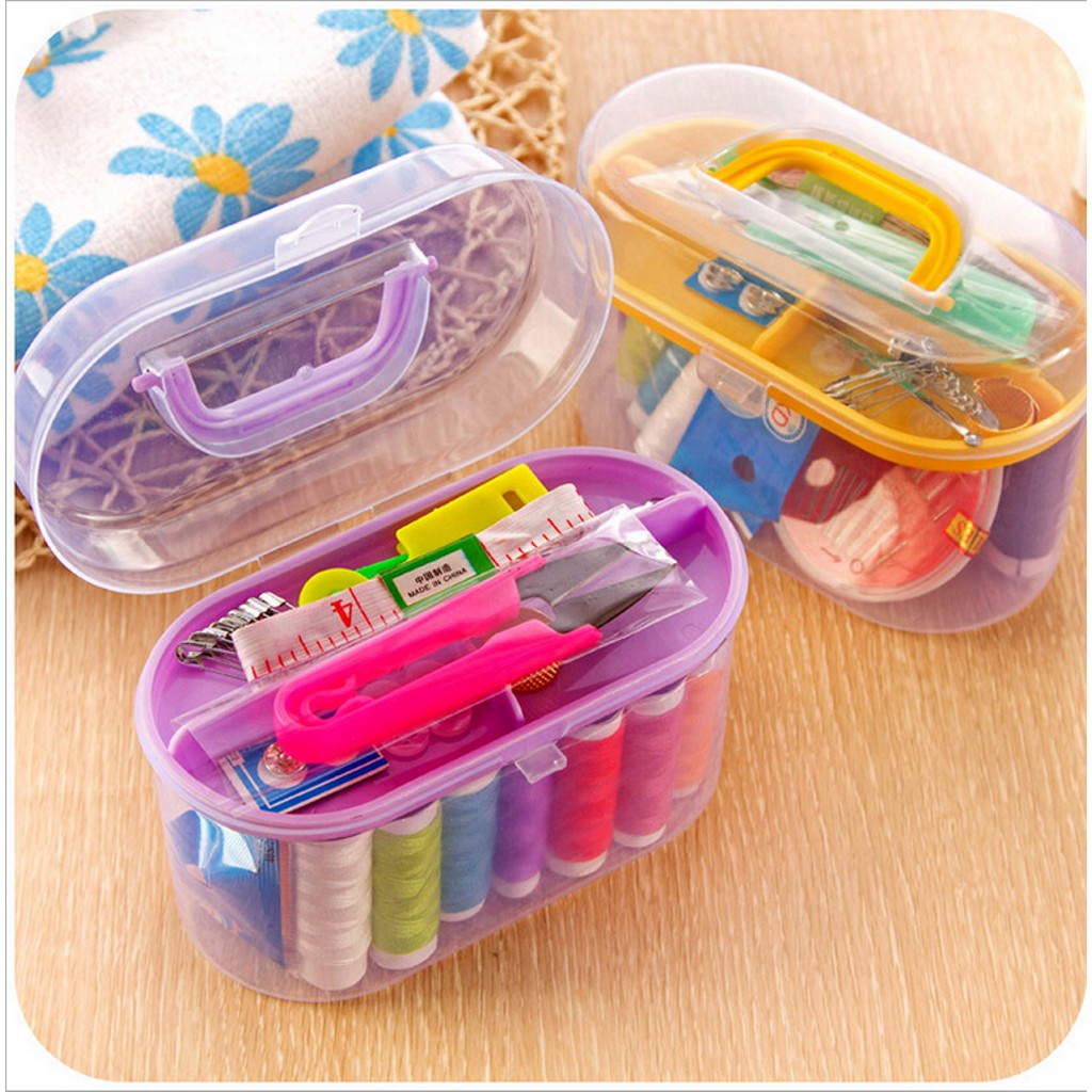 Set sewing kit multi-purpose 45 dish enclosed litter box transparent