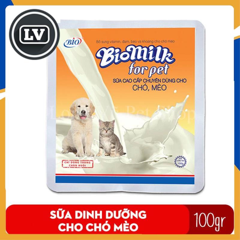 Sữa bột cho chó mèo Bio Milk 100gr cung cấp dinh dưỡng cho chó, mèo