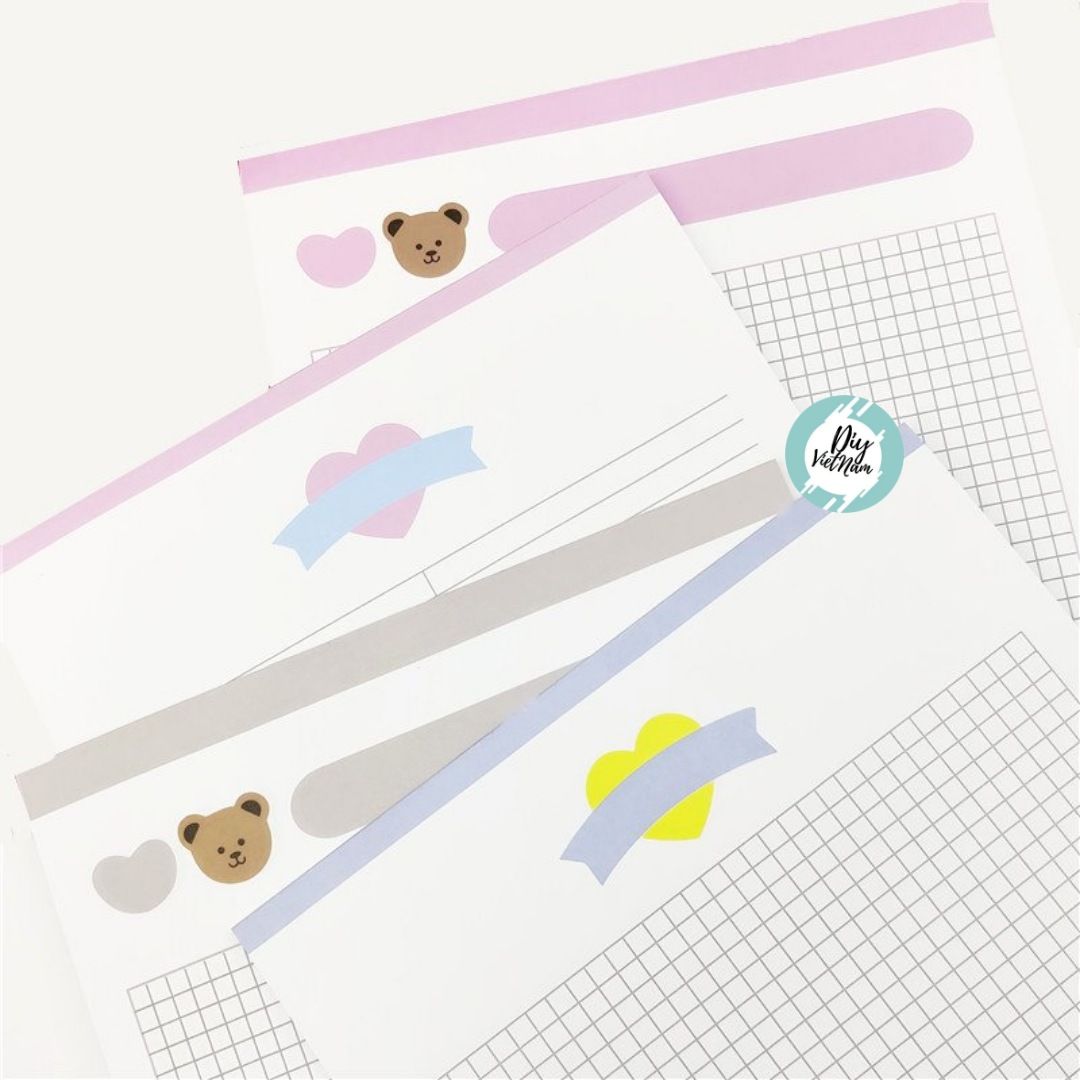 GIẤY NOTE LOVE BEAR SIZE L