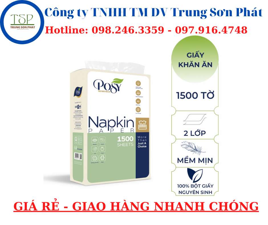 Khăn Giấy Rút Posy 1500 Tờ/Bịch ( 1Kg )