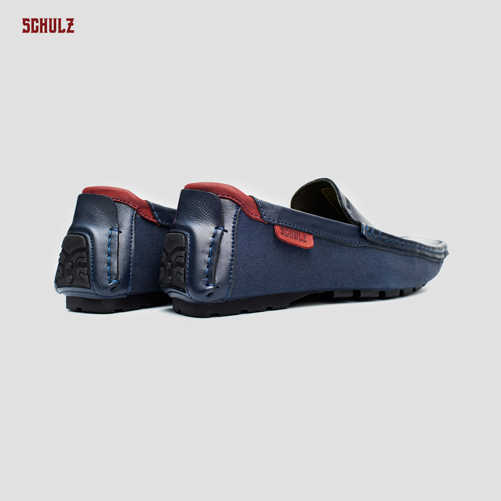 Giày Da Loafer Phối Vải Schulz L1-III19NAVY