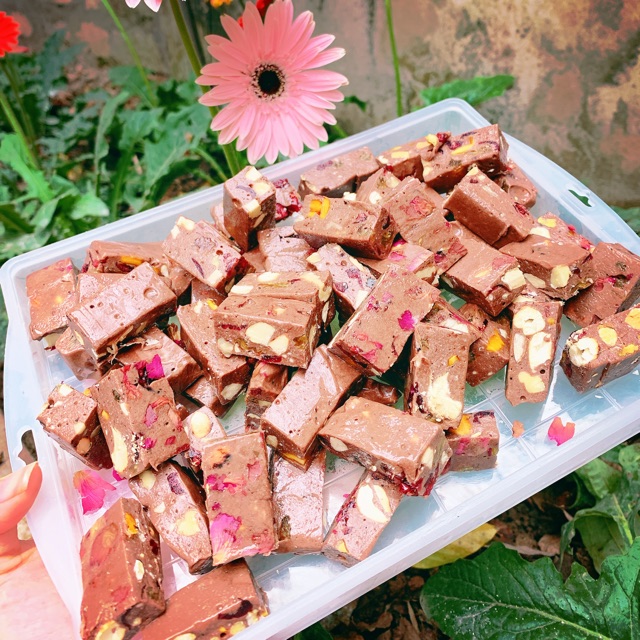 SET nguyên liệu KẸO NOUGAT TRÁI CÂY mix HẠT THƯỢNG HẠNG - 50 viên
