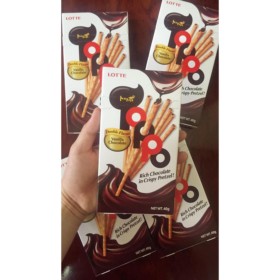 B&aacute;nh que Lotte Toppo hộp 40g