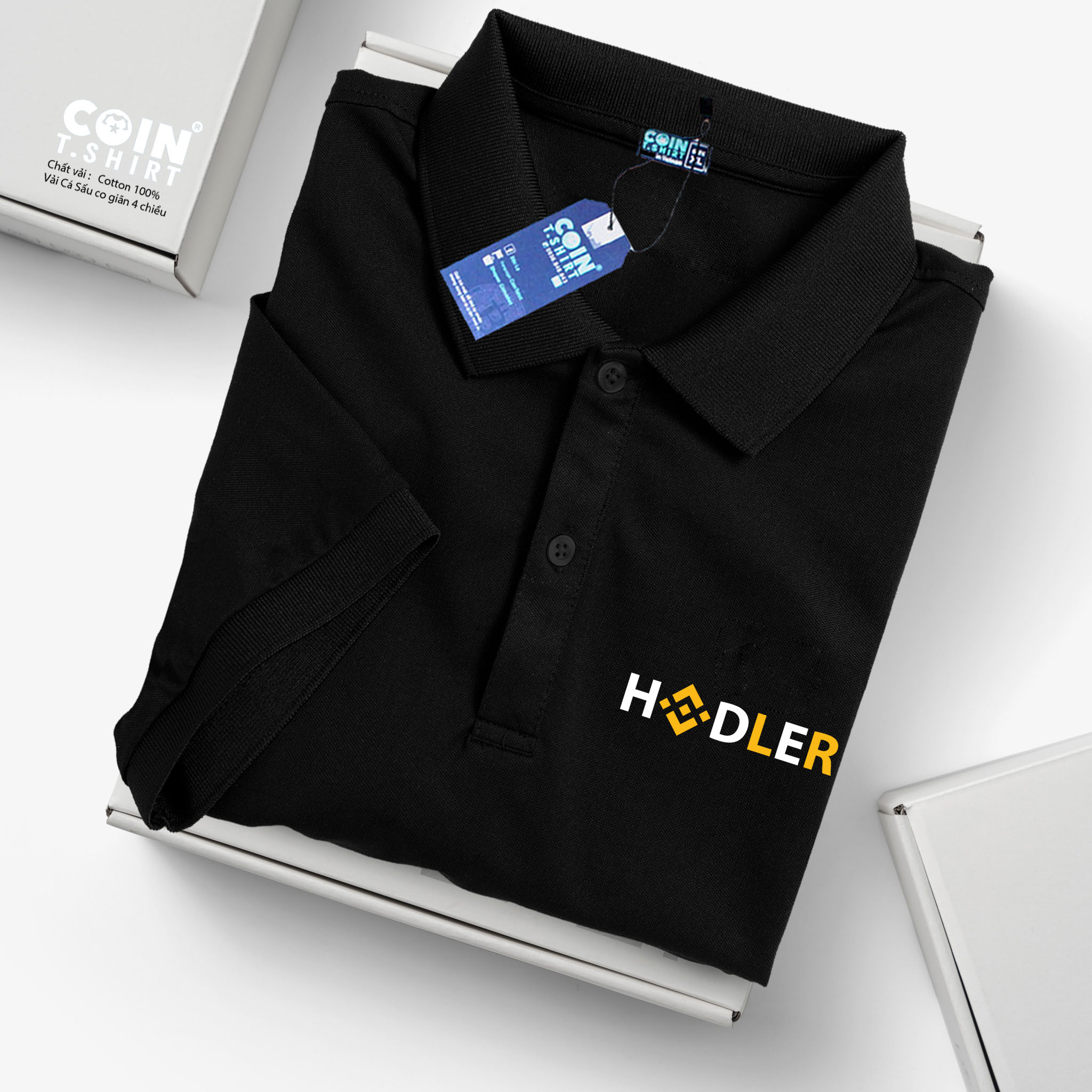 Áo Polo cao cấp  Binance, Bitcoin, Cointshirt, ETHEREUM
