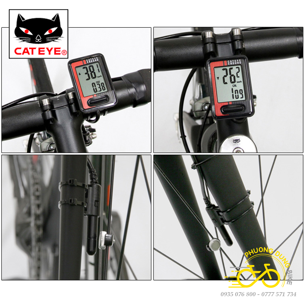 Cateye Enduro Cc-Ed400 Bicycle Speedometer – Wired, Measures Distance, Speed, Genuine
