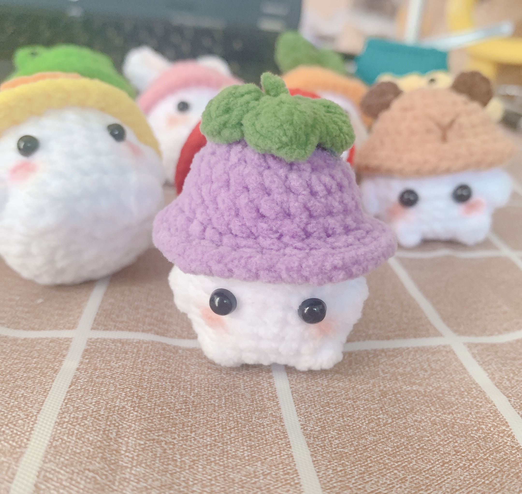 Móc Khoá Len Bé Nấm handmade ĐÁNG YÊU HEBEBU