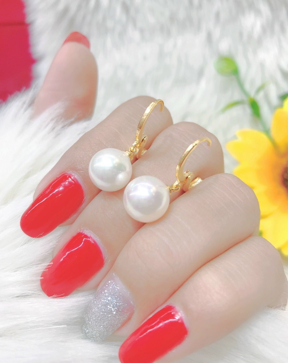 Đôi Bông Tai Nữ Ngọc Trai Nhân Tạo 0301710 - Bền, Đẹp, Không Phai Màu - Bông tai nữ, Bông tai mạ vàng, bông tai đẹp