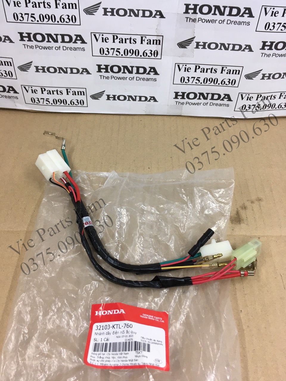 Dây điện bình ắc quy wave a100, rs100, s100, rsx100, wave cá, wave rồng, hàng din honda mới 100%