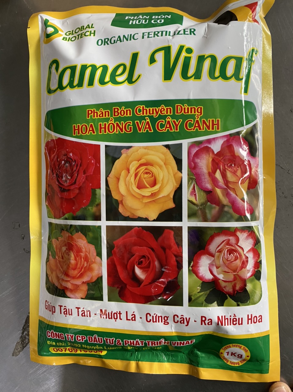 Phân bón chuyên dùng cho cây Hoa hồng & cây kiểng ( túi 1kg) Siêu kích rễ kích hoa