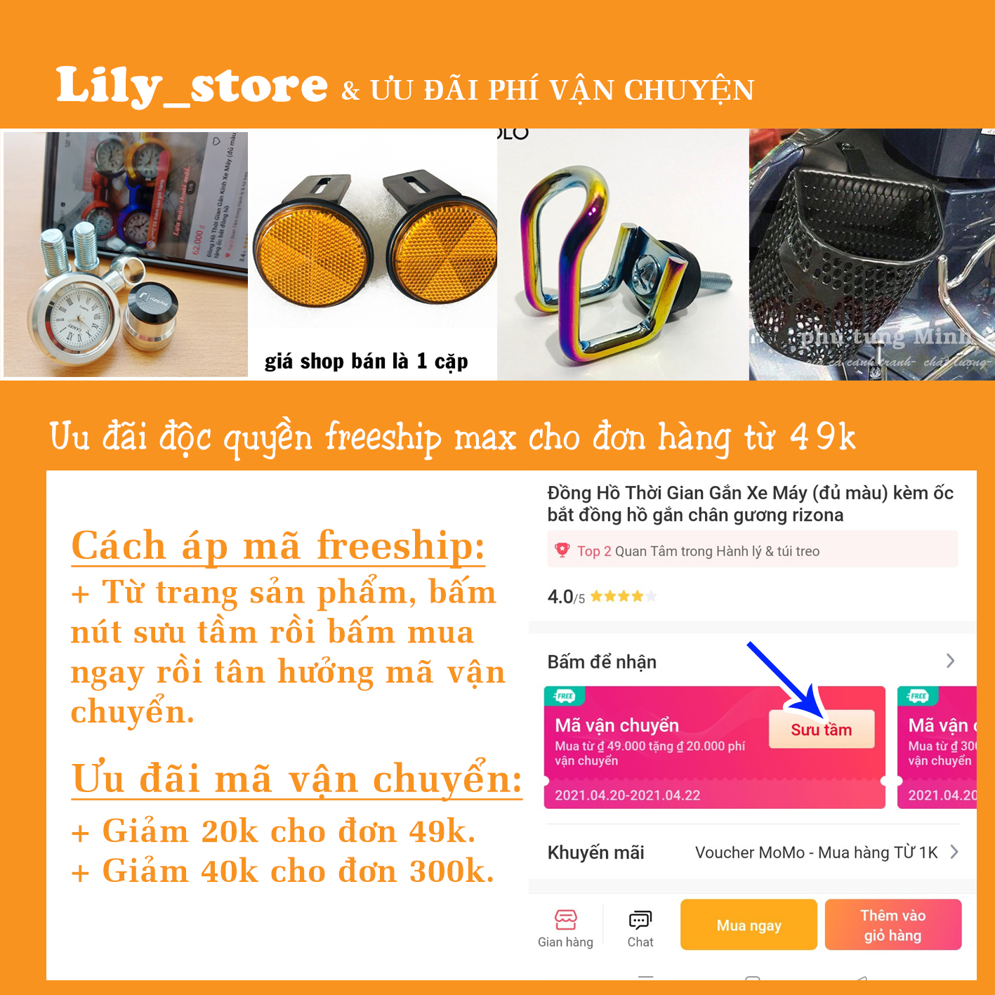 [HCM]Móc treo đồ Xe máy màu Titan (Móc câu)