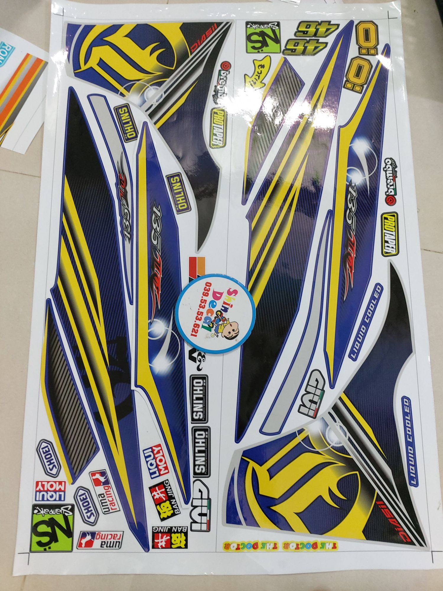 Tem xe exciter 2011 135 LC tặng logo