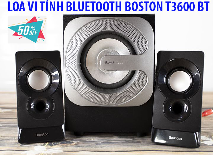 LOA VI TÍNH BLUETOOTH BOSTON T3600 BT Có Tích Hợp Bluetooth, USB Và Thẻ Nhớ Bosston T3600-BT Đèn LED RGB, Loa Bosston Bluetooth 2.1 T3600-BT-LED RGB - Hàng Chính Hãng