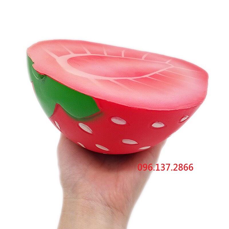 [HCM]Squishy Nửa quả Dâu Tây To Bự