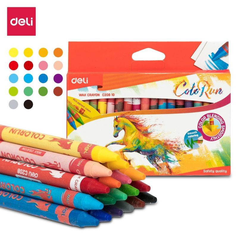Bút sáp crayon 12/18/24 màu colorun c20800/c20810/c20820