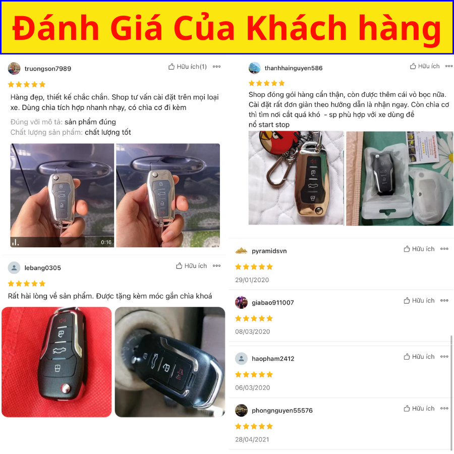 Chìa Khoá độ gập xe Ford Transit mẫu V12