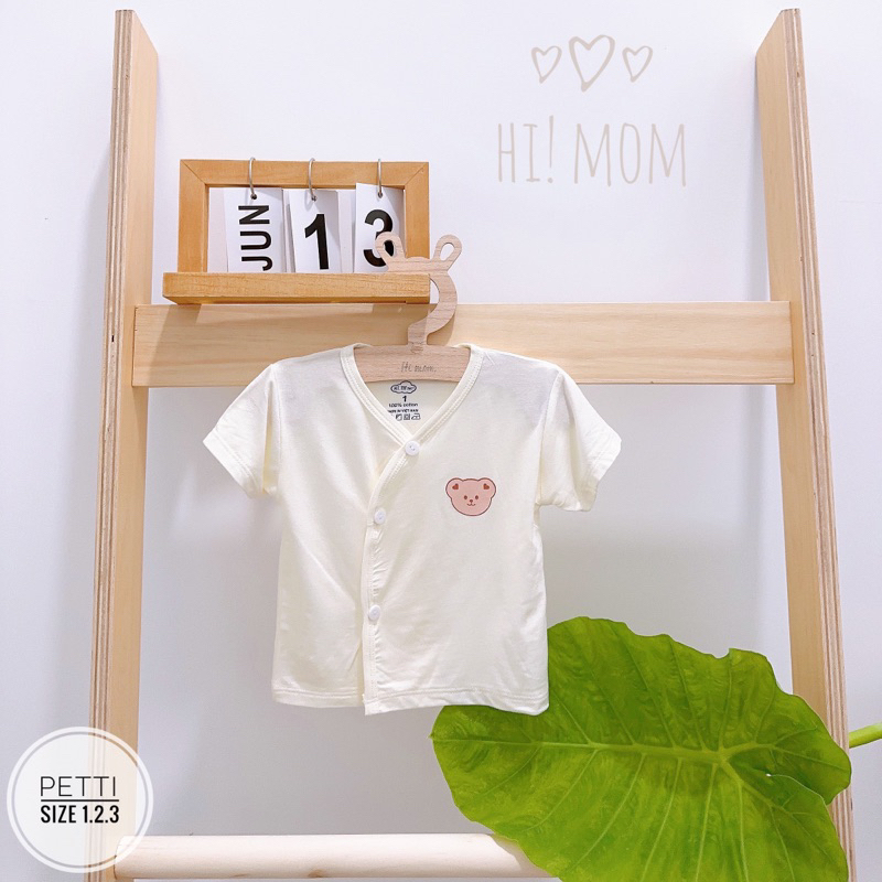 Combo 3 áo cộc tay trắng Hàn HIMOM kids cho bé