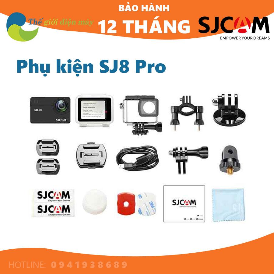 Camera hành trình camera hành động SJCAM SJ8 Pro 4K 60 FPS phiên bản đầy đủ phụ kiện cho một camera thê thao -- Bảo hành 12 tháng