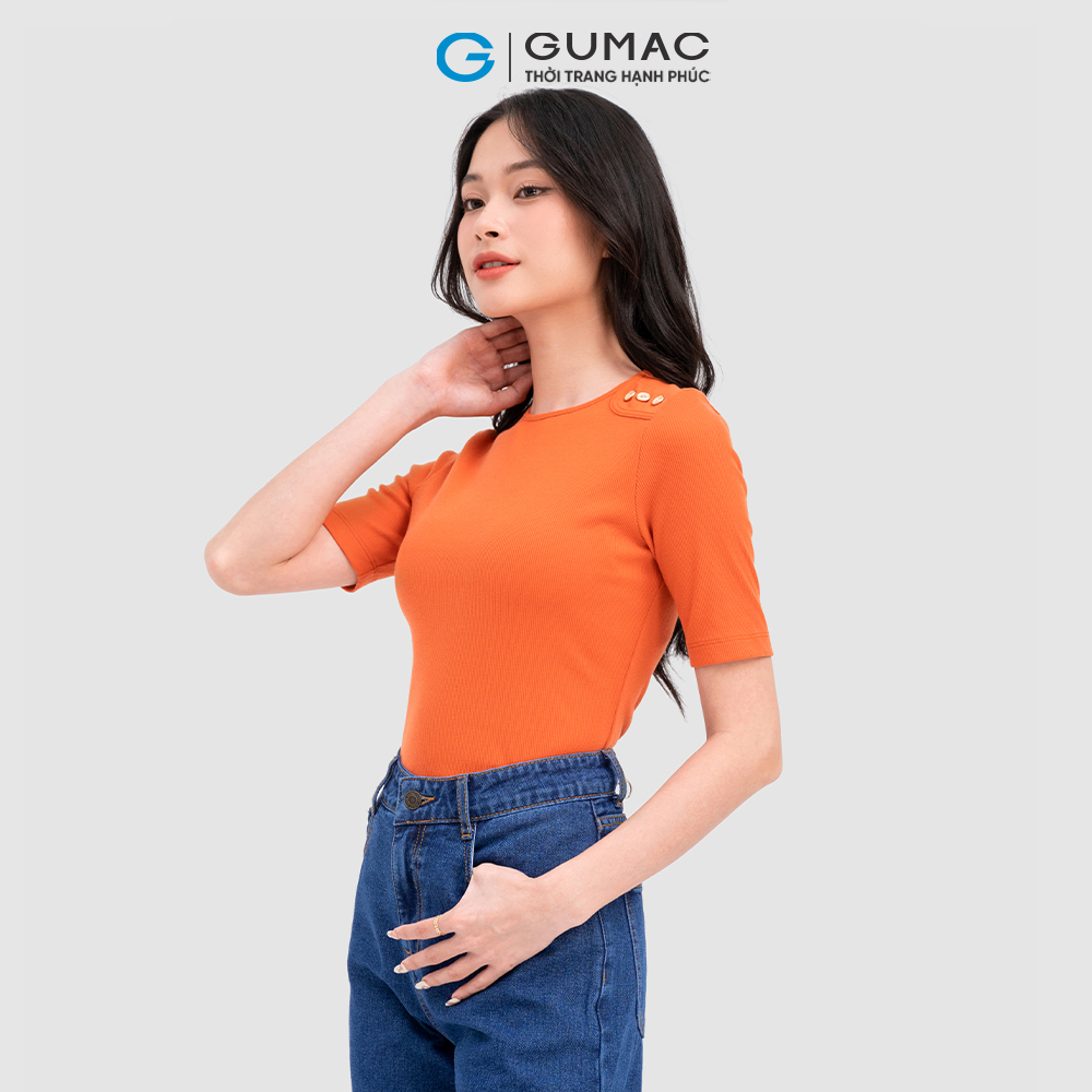 [SALE SỐC] Áo thun kiểu nút vai thời trang GUMAC ATC11065