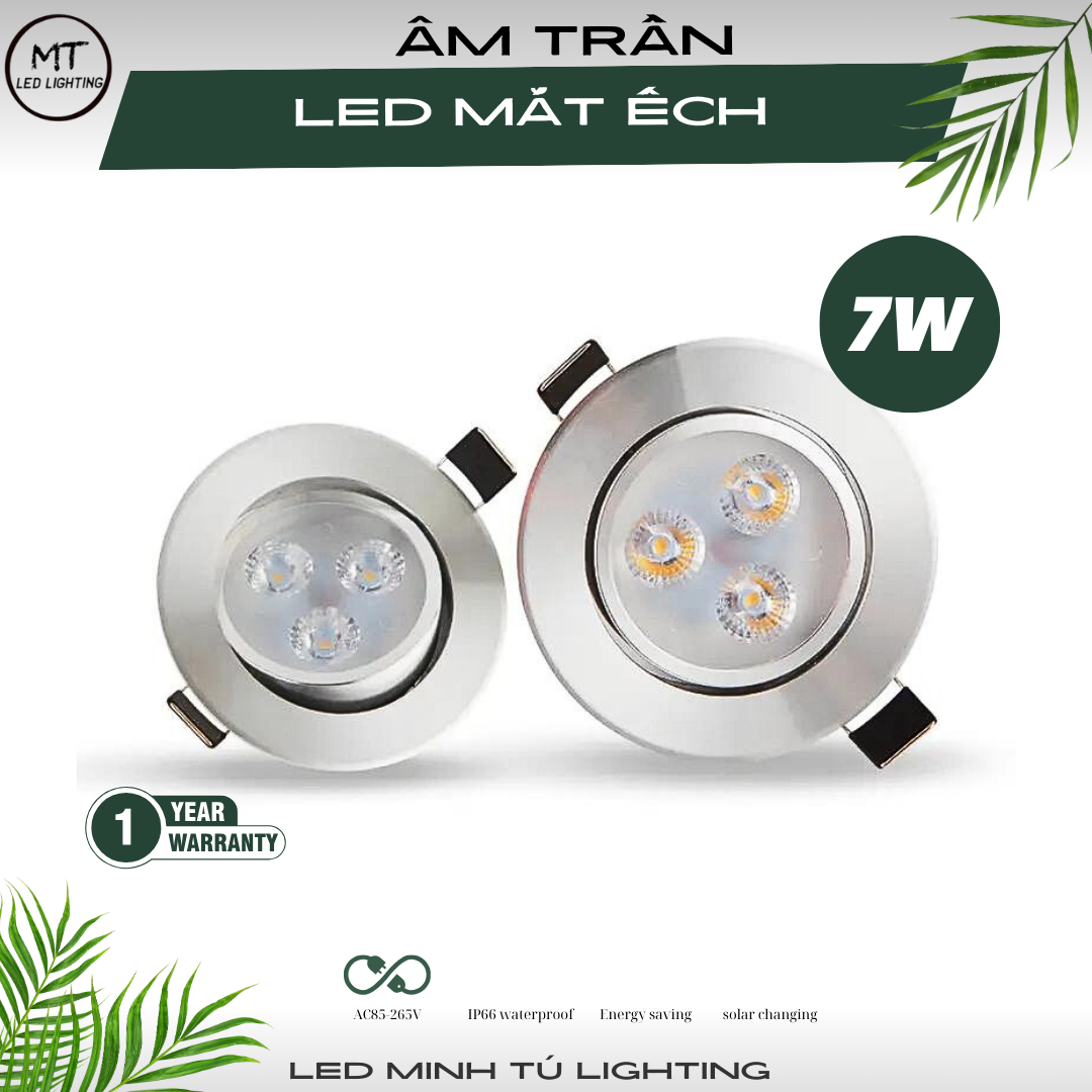 [HCM]Đèn led âm trần 3w mắt ếch PHI 65mm