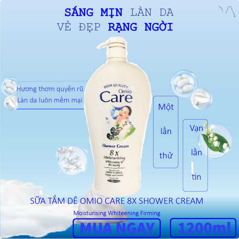 Sữa tắm dê Care 8X chai 1200ml hương thơm ngất ngây, giàu dưỡng chất giúp cải thiện làn da khô, ngăn ngừa lão hóa hiệu quả, da mịn màng Susuto Shop