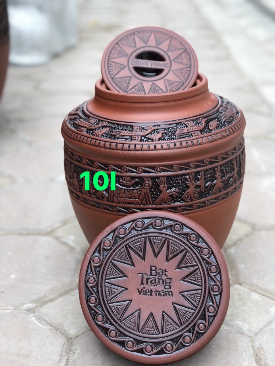 Chum bát tràng 10 lít, chum sành TRỐNG ĐỒNG đựng gạo, ngâm 10 lít