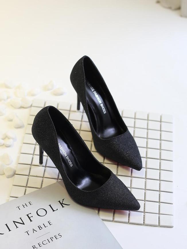 Giày cao gót 9cm da kim tuyến cao cấp 3 màu cực xinh giá rẻ