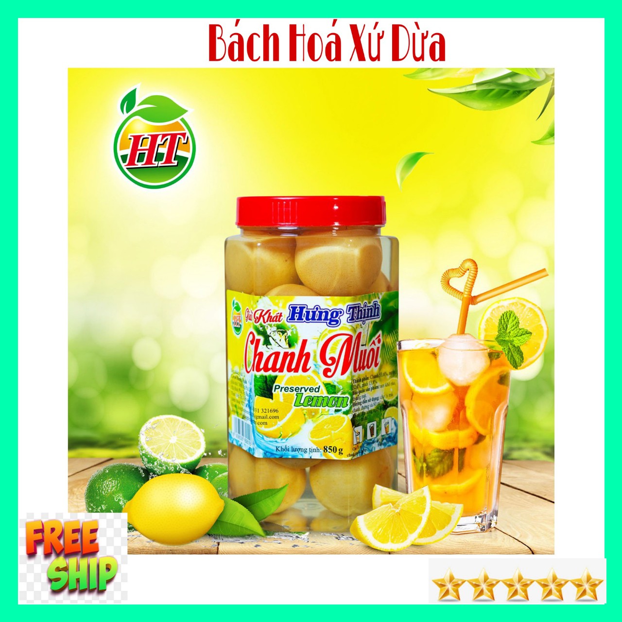 (FREESHIP) Hủ 830Gr Chanh muối Hưng Thịnh