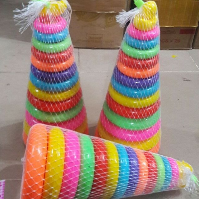 Tháp xếp chồng vịt 13 vòng tròn cho Bé