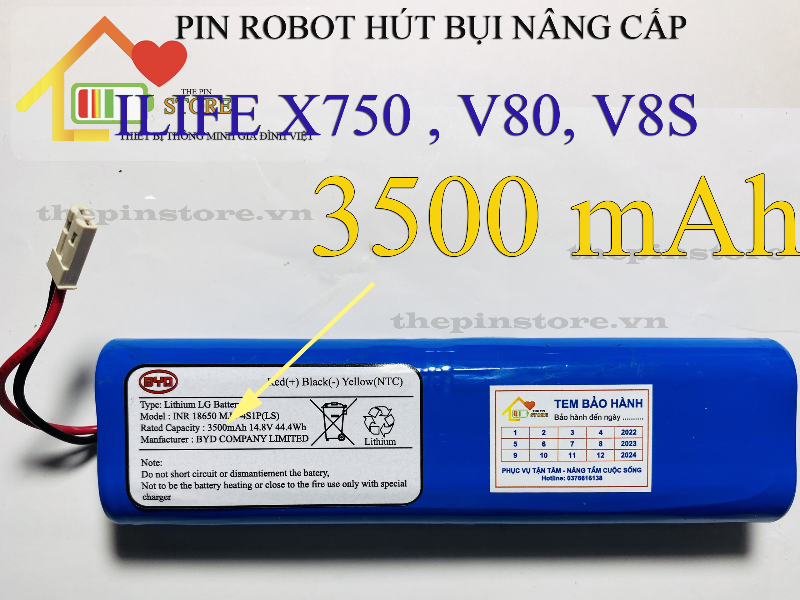Ilife x750 robot vacuum battery, v80, v8s
