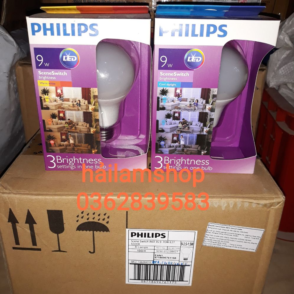 Bóng led Sence Switch 9w 3 chế độ sáng philips