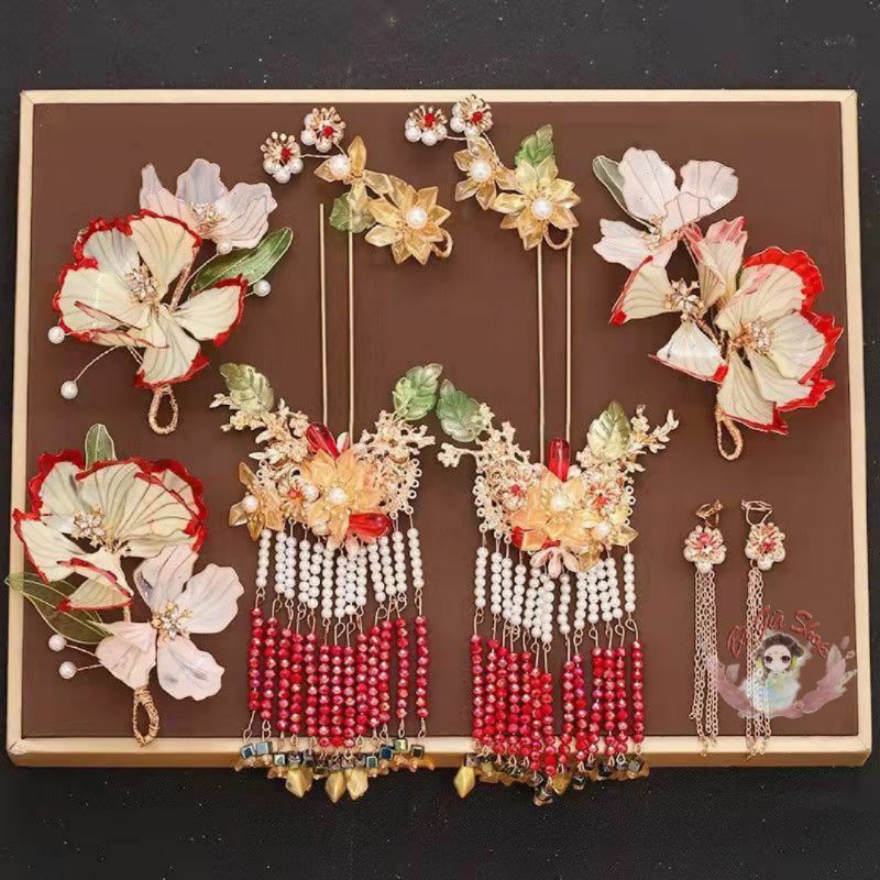 (Nhiều mẫu) Full set Trâm cài tóc trang sức cổ trang