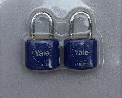 Khoá vali cặp đôi Yale Y110/115/2 ( Cam, Xanh, Tím )