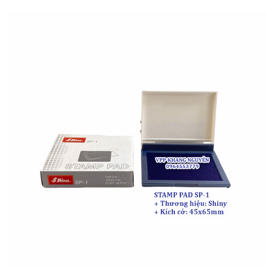 KHAY MỰC ĐÓNG DẤU STAMP PAD SHINY SP-1 (45X65MM)