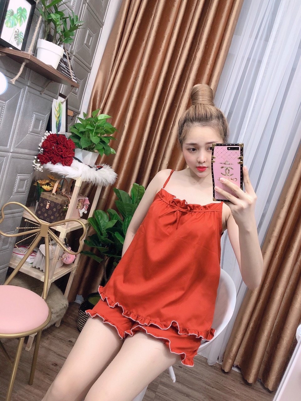 [HCM]Đồ ngủ nữ viền bèo dễ thương - hình thật