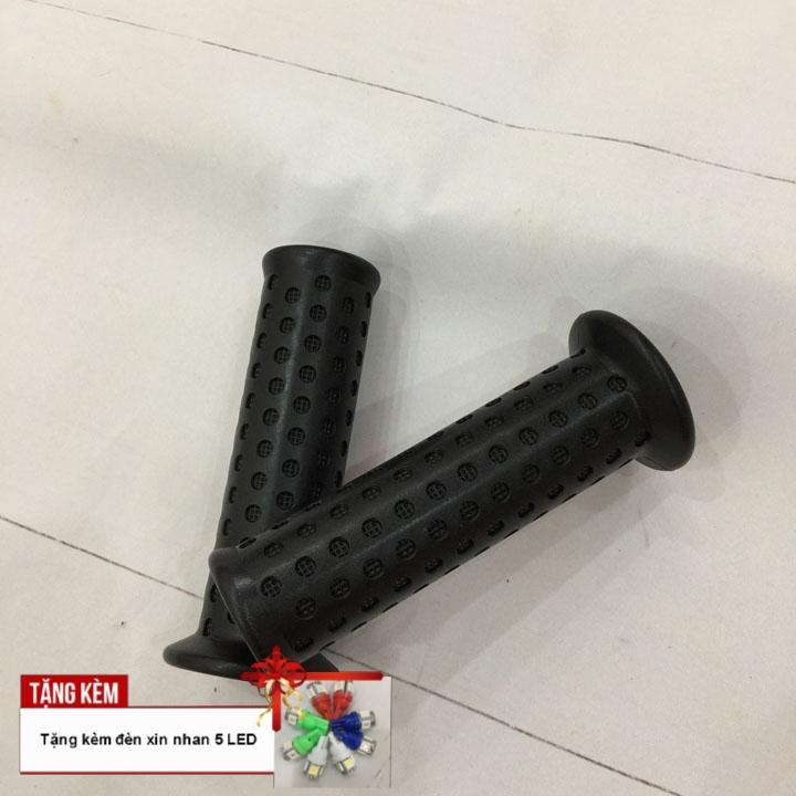 [TẶNG ĐÈN XI NHAN 5 LED] Bộ 2 tay nắm xe máy Vespa LX, Zip với chất liệu cao su, thiết kế vân tròn siêu bền đẹp OX310
