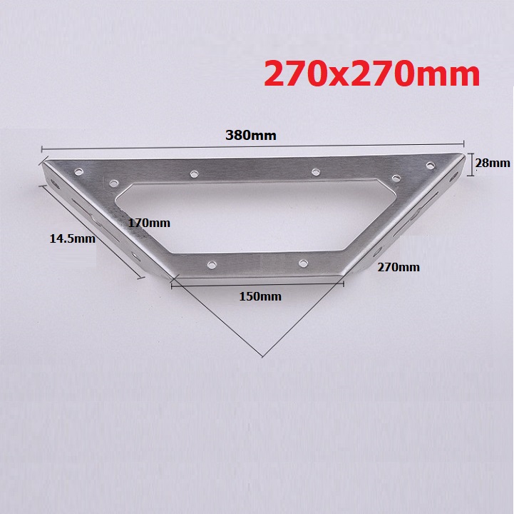 COMBO 2 CÁI CÙNG LOẠI. EKE. PAT ĐỠ INOX 90 ĐỘ GẮN TƯỜNG LÀM KỆ ĐA NĂNG, KÍCH THƯỚC 5cm,10.5cm,17.5cm,27.5cm
