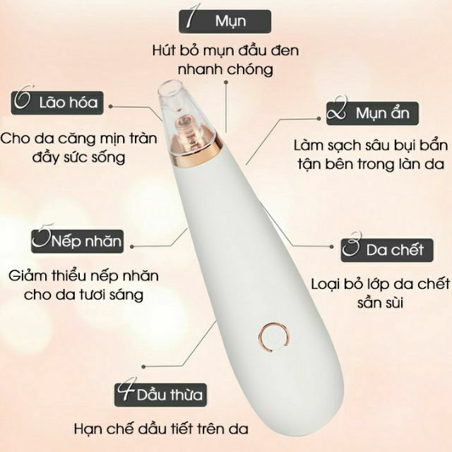 Máy hút mụn cầm tay black head hot trend - máy hút mụn cầm tay cao cấp comedo suction tool