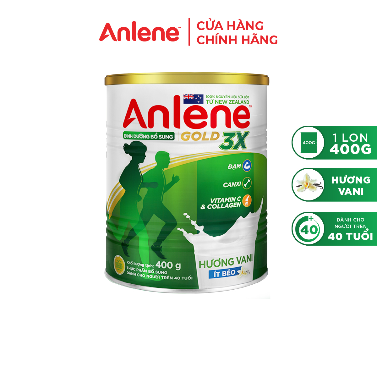 [Voucher giảm đến 26%]Sữa Bột Anlene Hương Vani 400G