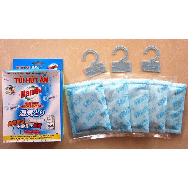 Hộp 5 túi hút ẩm khử mùi hương thơm Hando (50g/túi)